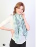 Floral Printed Two-Tone Scarf W/ Fringe
